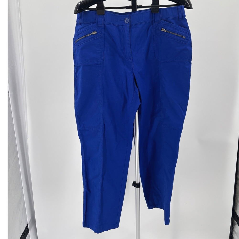 Chico's Zenergy Royal Blue Utility Ankle Pants‎ Women xl gorpcore travel chic
